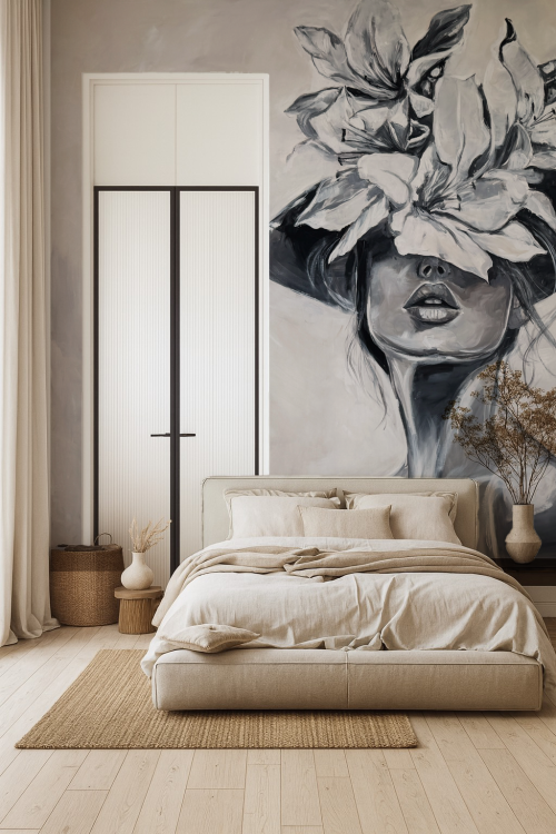 TAPETA LILJA WINYLOWA STRUKTURA OLILJO BEŻOWA WIZUALIZACJA.png