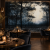 Elegancka restauracja z leśnym muralem.png